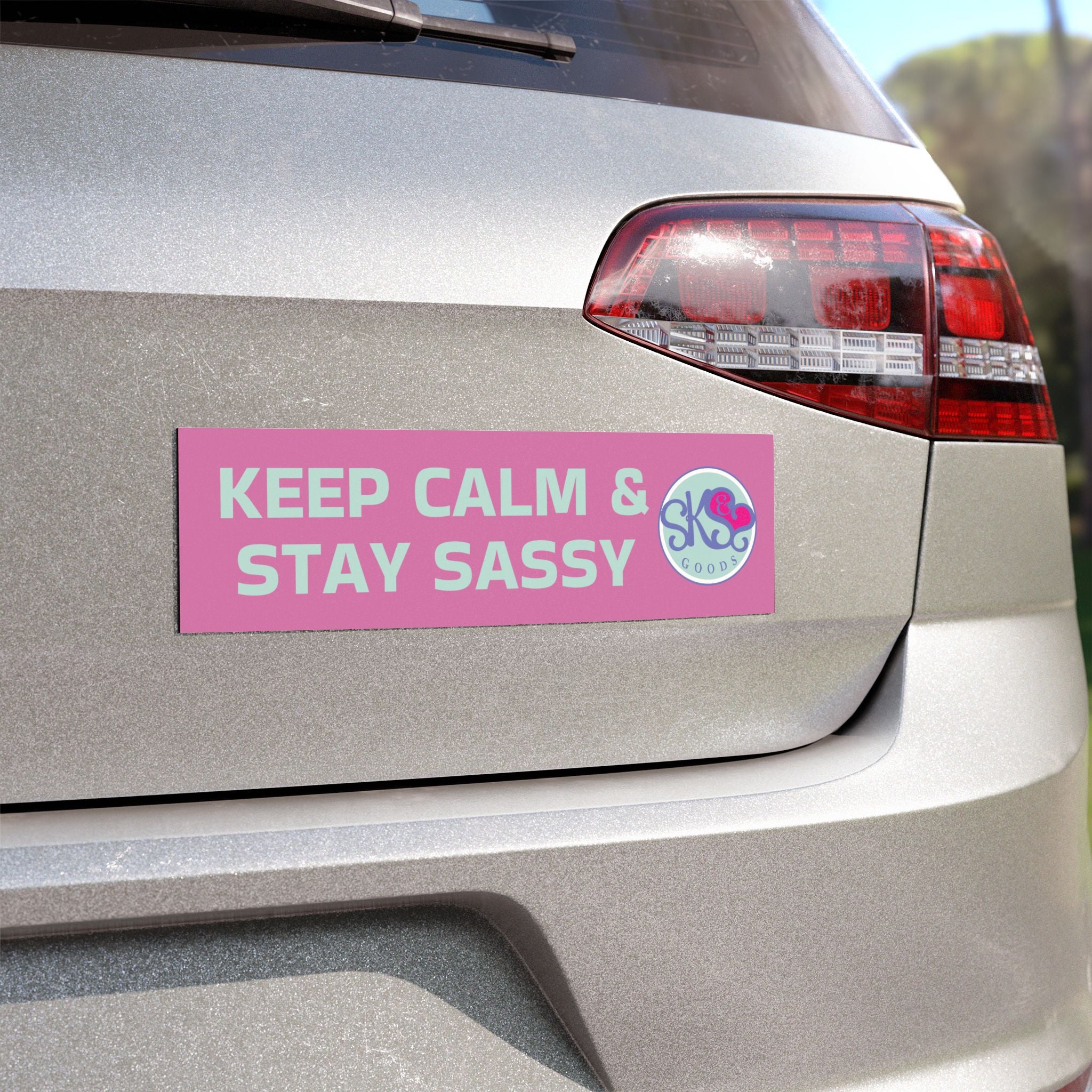 Keep Calm & Stay Sassy Car Magnet