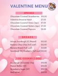 Valentine PreOrder (Pick up Only)